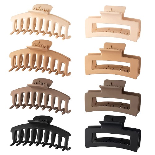 QUBORT Große Haarklammer,8 Stück 11 cm Haarspange Starke Krallen und Verschachtelte Zähne Halten Ihr Haar an Ort und Stelle, Einfach und Elegant Die Haarklammern Sind Angenehm zu Tragen