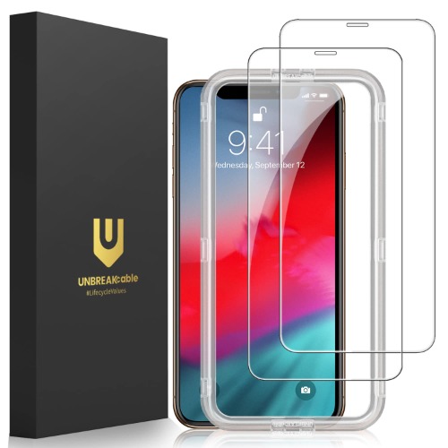 UNBREAKcable Schutzfolie für iPhone 11 ProPhone XSPhone XPhone 10 [2 Stück] Panzerfolie für Apple 5.8", 2.5D 9H Double Defense Series Displayschutzfolie [Kratzfest][Anti-Fingerprint]