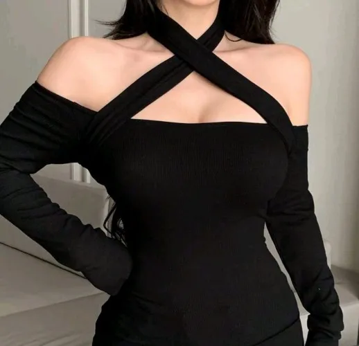 Black Cutout Blouse