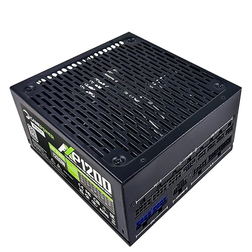 GAMEPOWER AXP-1200 Gen5 PCIe 5.0 & ATX 3.0 Gaming Pc Power Supply, 1200W Full Modular PSU, 80 Plus Platinum Certified, 12VHPWR Connector, 14cm Fan, Japanese Capacitor, 5 Year Warranty, Black - 1200 Watts - Gen5 - 80+Platinum