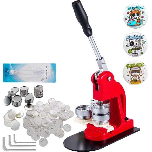 VEVOR Button Maker Machine 58mm Button Badge Maker 2.25 inch Badge Maker Machine with Free 999 Pcs Button Parts and Circle Cutter(999pcs 58mm 2.28 inch) - 58 1000PCS $199.99