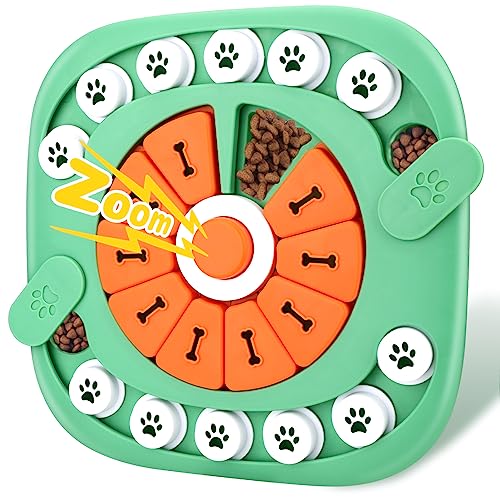 AVOAR Dog Toys for Boredom and Stimulating, Mentally Stimulating Toys, Dog Puzzle Toys for Large Dogs, Dog Puzzles for Smart Dogs, Treat Dispensing Dog Toys, Enrichment for Large Dogs Green - Level 3-Green