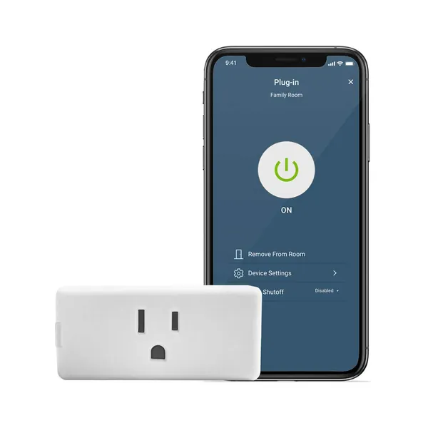 Leviton D215P-2RW Decora Smart Wi-Fi Mini Plug-in Switch (2nd Gen), Works with Hey Google, Alexa, Apple HomeKit/Siri, and Anywhere Companions, No Hub Required, White - 