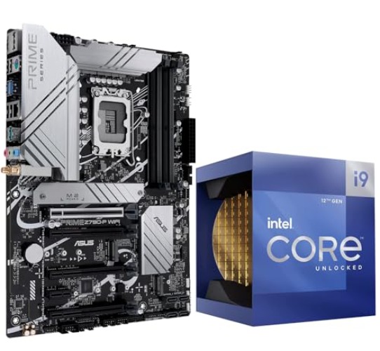 Micro Center Intel Core i9-12900K 16 (8P+8E) Cores up to 5.2 GHz Unlocked Desktop Processor with Integrated Intel UHD Graphics 770 Bundle with ASUS Prime Z790-P WiFi DDR5 ATX Gaming Motherboard - Intel 12th I9-12900K + Prime Z790-P WiFi DDR5