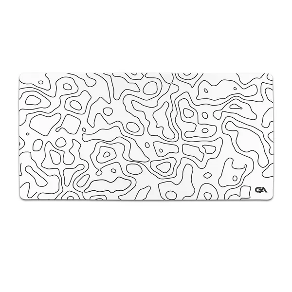 White Topo Mousepad | 36x18