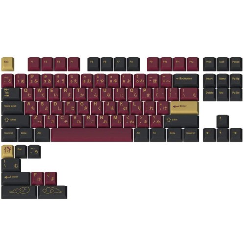 DROP + Redsuns GMK Red Samurai Keycap Set for Tenkeyless Keyboards - Compatible with Cherry MX Switches and Clones (TKL 96-Key Kit) - TKL Kit (96-keys)