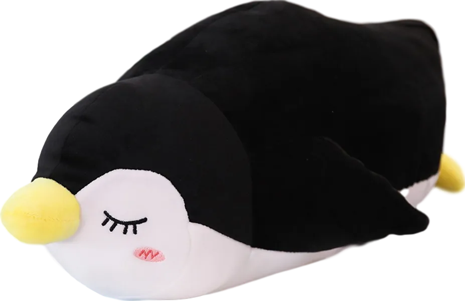 Sleepy Penguin Plush (2 COLORS, 2 SIZES) by Subtle Asian Treats - 20" / 50 cm / Black