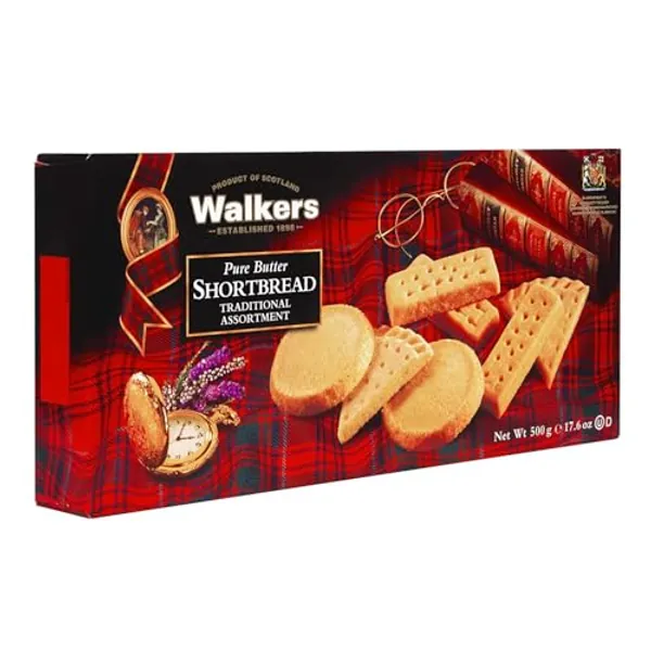 Walker’s All-Butter Shortbread Traditional Assortment - 17 Assorted Cookies Per Box - Authentic Shortbread Cookies from Scotland