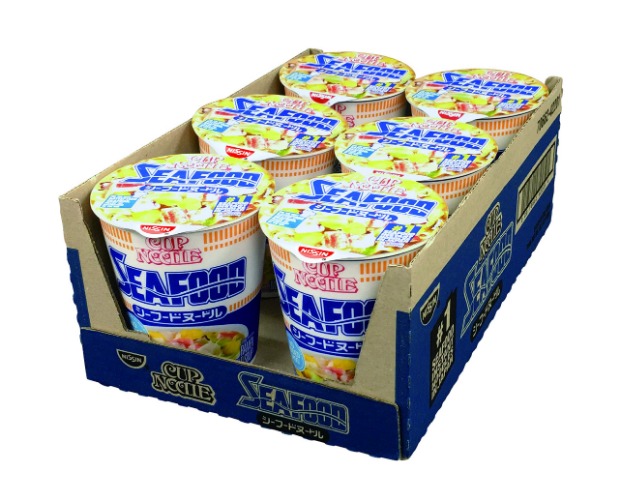 Nissin Cup Noodle Ramen Noodle Soup 2.7, Seafood, 16.08 Ounce, (Pack of 6) - Seafood 2.68 Ounce (Pack of 6)