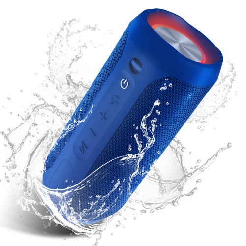 EDUPLINK Portable Bluetooth Speakers Waterproof IPX7 20W Wireless Speaker Soda Can Size but Louder Volume Speakers Use The Supplied Charging Cable for Long Service Life Blue - Blue-Long Service Life