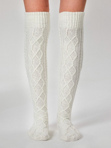 Cable Knit Over The Calf Socks