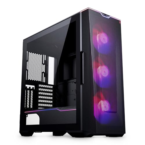 Phanteks Eclipse G500A Mid Tower Case, DRGB, Black - G500A Mesh Front D/A-RGB, 3x Fan - Black