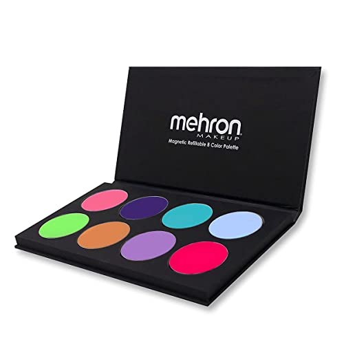Mehron Makeup Paradise Makeup AQ 8 Color Pastel Palette | Magnetic Refillable Body Paint & Face Paint Palette | Professional Water Activated Makeup for Costumes, SFX, Halloween, & Cosplay - Pastel