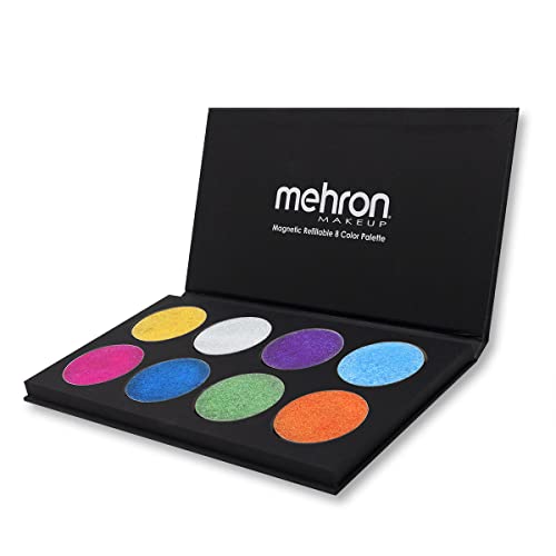 Mehron Makeup Paradise AQ Face & Body Paint 8 Color Palette (Metallic) - Face, Body, SFX Makeup Palette, Special Effects, Face Painting Palette, Theater, Halloween, Parties and Cosplay - Metallic