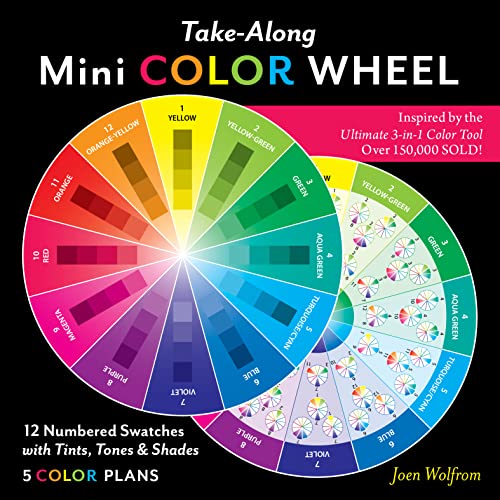 Take-Along Mini Color Wheel: 12 Numbered Swatches with Tints & Shades, 5 Color Plans (Reference Tool)