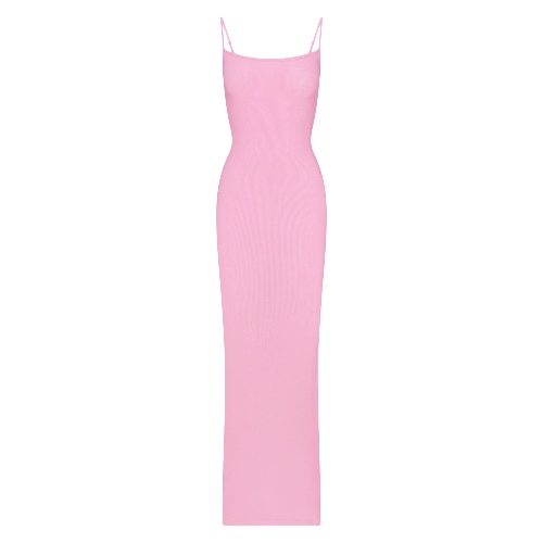 SOFT LOUNGE LONG SLIP DRESS | BUBBLE GUM | XXS