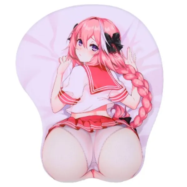 BOO ACE Astolfo 3D Anime Mouse Pads with Wrist Rest Fate/Grand Order Mousepads (Astolfo 2)