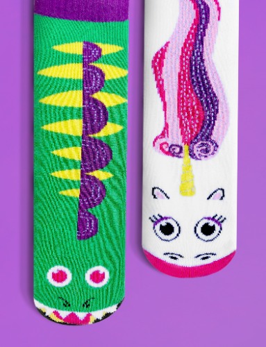 DRAGON & UNICORN SOCKS - ADULT SMALL