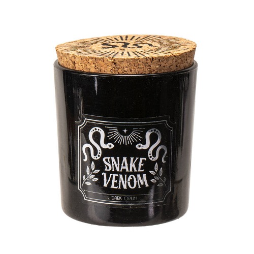 "Snake Venom" Black Glass Votive Candle