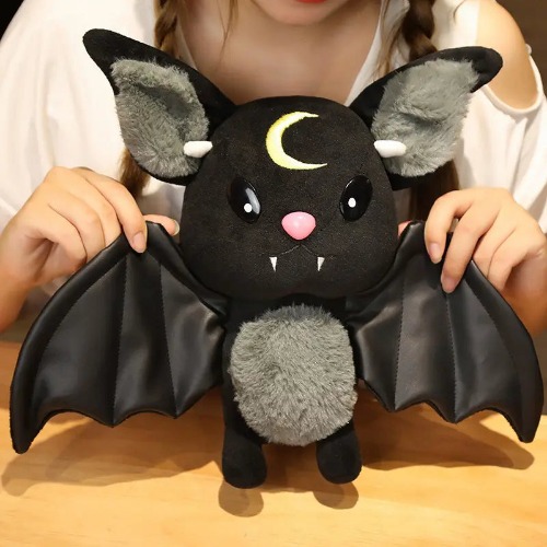 Halloween Plush Bat Man Doll - Gothic Rock Style - B / 30cm