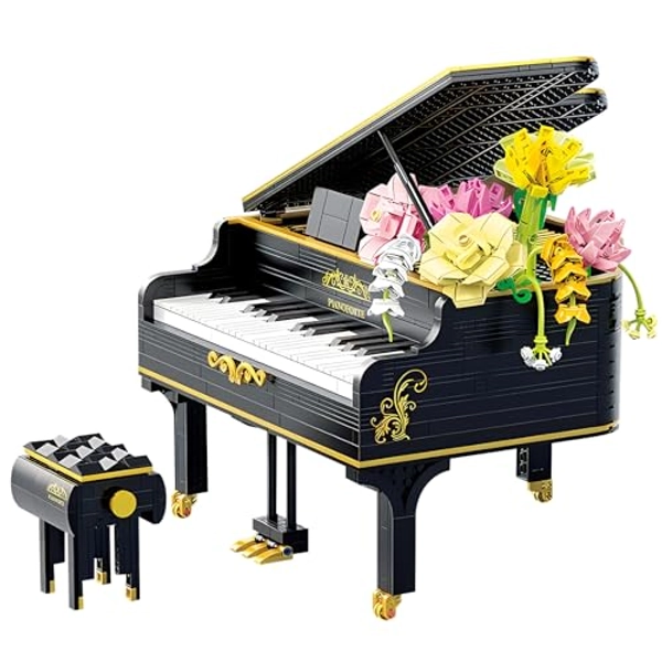 Dahuiby 1306pcs Ideas Piano Model Building Block Set, Music Lovers Collection Set, The Best Gift for Boys and Girls
