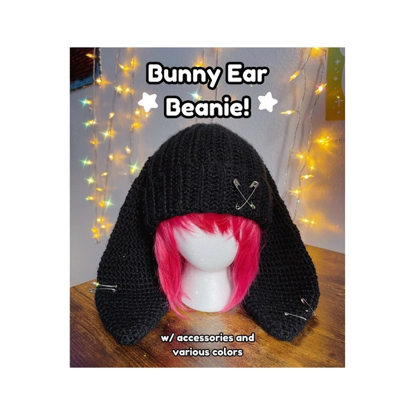 Bunny Ear Beanie || Bunny Ear Hat || CUSTOM colors || Handmade
