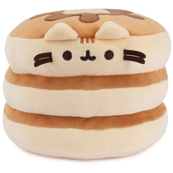 GUND Pusheen The Cat Pancake Squisheen Plush, Squishy Toy Stuffed Animal for Ages 8 and Up, Brown, 6” - Squishy Toy