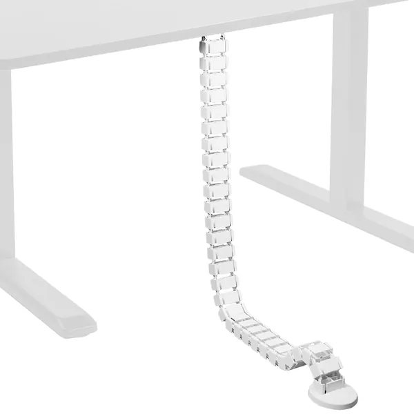 VIVO Vertebrae Cable Management Kit, Height Adjustable Desk Quad Entry Wire Organizer, White, DESK-AC01C-W - White
