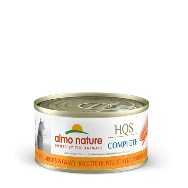 Canned chicken and carrots for adult cats