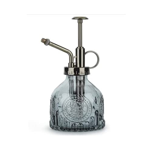 Watering Can Hand-held Watering Sprayer, Glass Watering Spray Bottle, Vintage Style Mister Water Spray Bottle for Indoor Gardening(Grey) - Grey