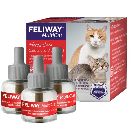 FELIWAY MultiCat Calming Pheromone, 30 Day Refill - 3 Pack - 