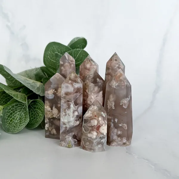 Flower Agate Tower Crystal Generator, Crystal Tower, Crystal Point, Choose Your Own Crystals