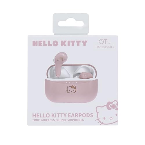 OTL Technologies HK0856 Hello Kitty Wireless Earphones with Charging Case - Hello Kitty TWS earphones