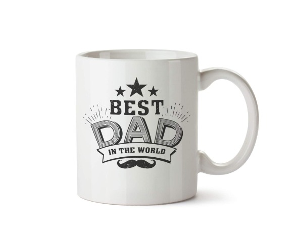True Statements Papa Tasse Best dad in The World - Kaffeetasse, Kaffeebecher, Vater zum Geburtstag, Vatertag, Weihnachten - innen weiß - 