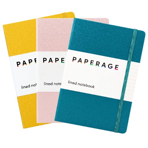 PAPERAGE Lined Journal Notebooks, 3 Pack