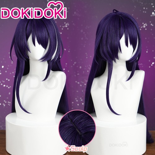 DokiDoki Game Honkai: Star Rail Cosplay Acheron Wig Long Straight Purple Hair | Wig Only-PRESALE