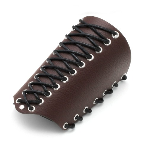 Eigso Gantlet Bracer for Men Medival Wristband Cuff Retro Bracelet with Grommet Cross Fasten