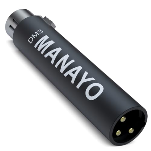 MANAYO In-line Microphone Pream, Mic Booster Preamplifier for Dynamic and Passive Ribbon Microphones (Black) - Black
