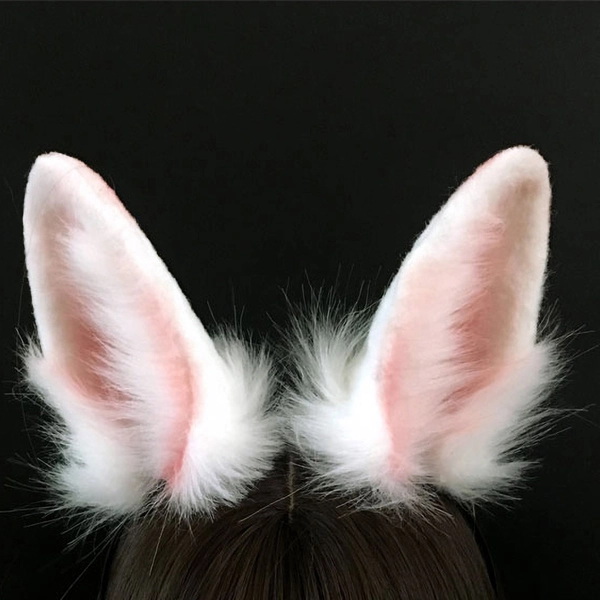 White Fennec Fox Ears