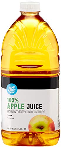Amazon Brand - Happy Belly 100% Apple Juice, 64 Fl Oz Bottle - Apple - 64 Fl Oz (Pack of 1)