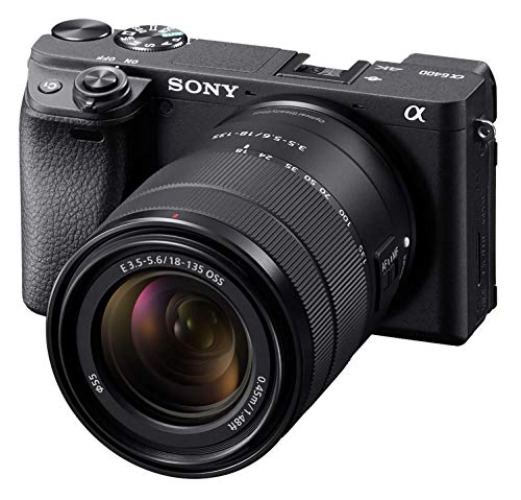 Sony Alpha a6400 Mirrorless Camera: Compact APS-C Interchangeable Lens Digital Camera with Real-Time Eye Auto Focus, 4K Video, Flip Screen & 18-135mm Lens - E Mount Compatible Cameras - ILCE-6400M/B - w/18-135mm Lens - Base