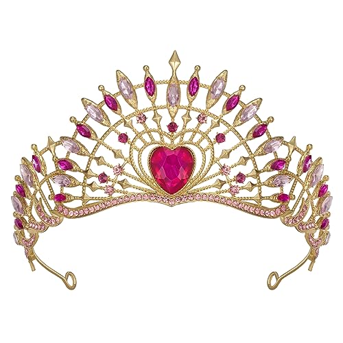 SWEETV Tarot Tiara Crown Queen Crowns for Women Princess Tiara Diadem for Halloween Costume Cosplay Party - The Lovers
