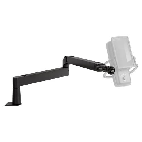 Elgato Wave Mic Arm LP - Premium Low Profile Microphone Arm with Cable Management Channels, Desk Clamp, Versatile Mounting and Fully Adjustable, perfect for Podcast, Streaming, Gaming, Home Office - Mic Arm - Low Profile - Black