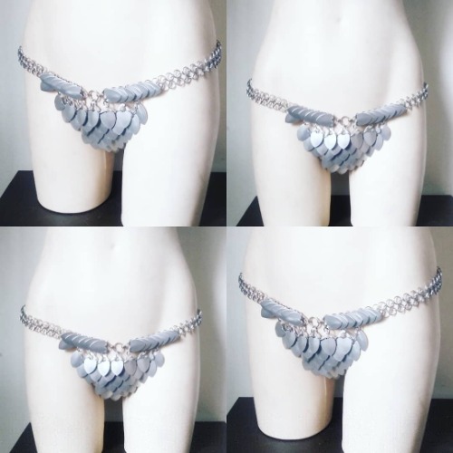 Aphrodite Bikini Underwear | Silver Mirror Scale
