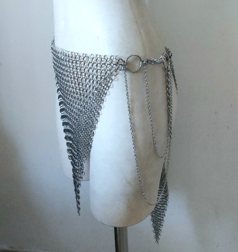 Long Chainmail Bottom Red Sonya Loin cloth | 32&quot; to 35&quot; Hip