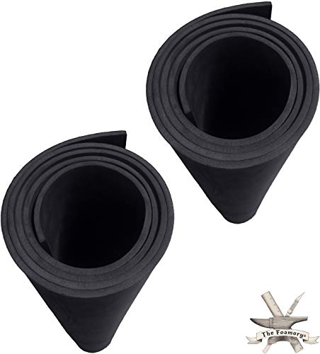 2-Pack EVA Foam Cosplay - 2 Pack: 6mm Thick, Black 35 x 59 inch Sheets - Ultra High Density 85 kg/m3 - by The Foamory - 2-Pack: 6mm Thickness - Black