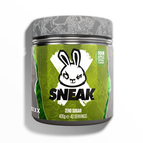 SNEAK | Sour Apple Edition | In-Game Focus Boost Energy Drink, Zero Sugar, Low-Calorie, Vegan | 40 Servings