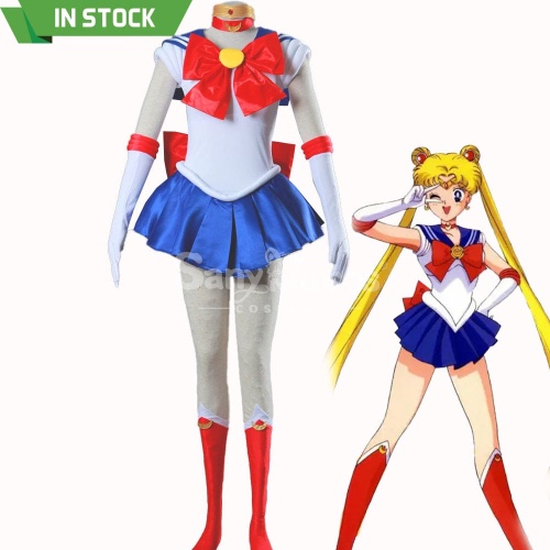 【In Stock】Anime Sailor Moon Cosplay Sailor Moon Usagi Tsukino Battle Suit Cosplay Costume - M