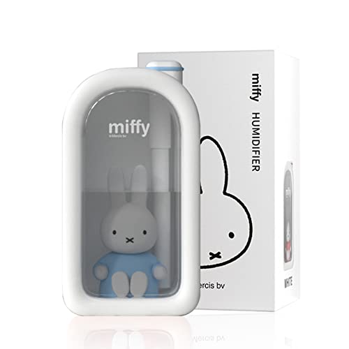 Mipow X Miffy Cool Mist Humidifier - Ultrasonic Quiet, Mini Cute Humidifier with Night Light, 380ml Humidifiers for Bedroom/Babies Nursery/Office - White(Blue Miffy)
