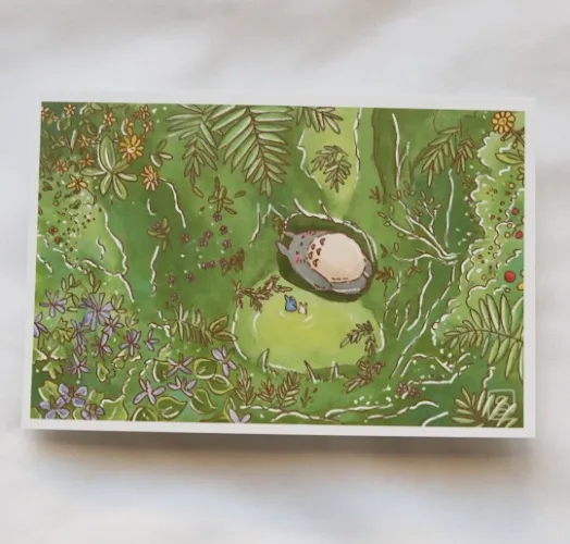 Green forest Totoro print